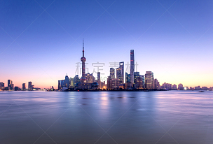 都市风景,黎明,上海,城市天际线,未来,水平画幅,夜晚,无人,户外,滨水