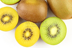 黄色,清新,绿色,猕猴桃,奇异果-水果,醋栗,维生素,水平画幅,白色