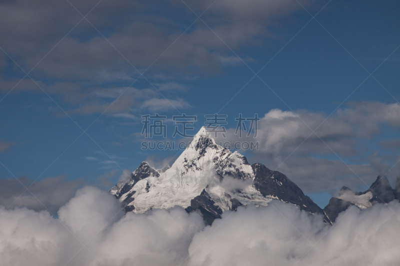 云南省,雪,早晨,山,地形,中国,小的,背景,梅里雪山,乡村