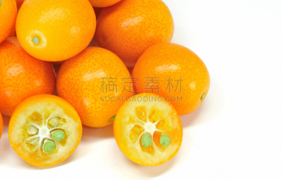 金橘,熟的,宫崎县,留白,水平画幅,小的,水果,无人,有机食品,白色背景