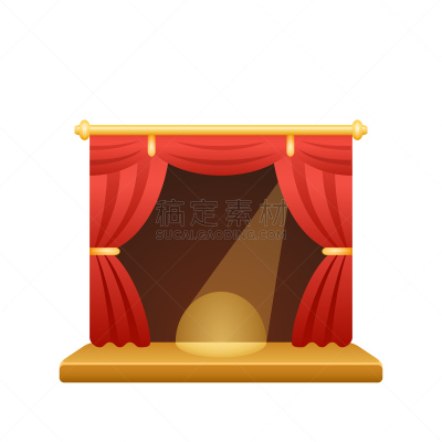 舞台,聚光灯,计算机图标,无人,绘画插图,古典乐,天鹅绒,光,开着的