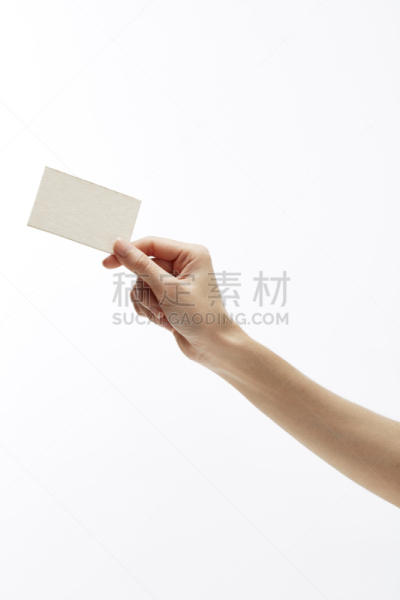 女人,手,拿着,名片,垂直画幅,贺卡,留白,四肢,白色