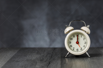 12点整,白色,钟针,闹钟,背景,留白,5点整,黑色,复古,复古
