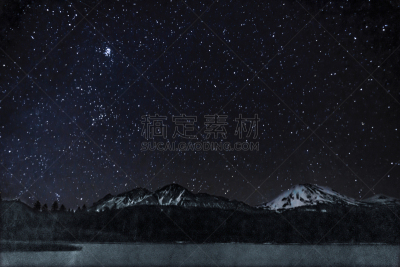 星星,夜晚,停车场,莱森火山国家公园,拉森山,美国,水平画幅,无人,户外,加利福尼亚