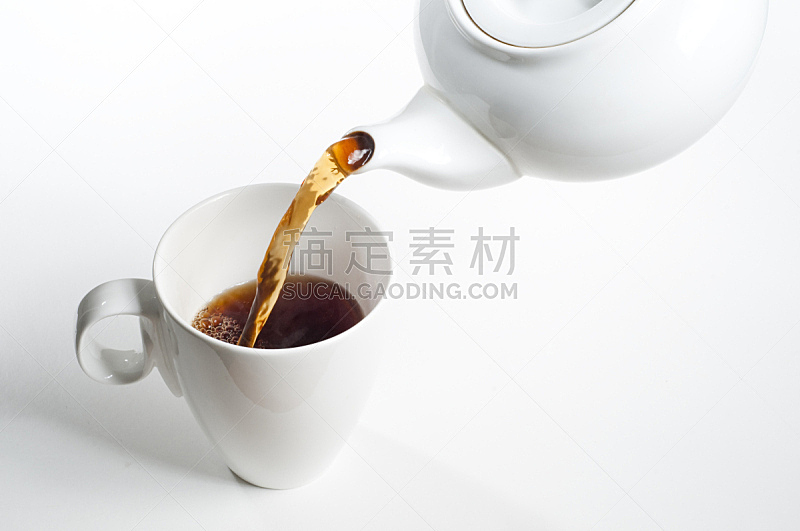 茶杯,餐具,水平画幅,无人,白色背景,饮料,陶瓷制品,红茶,把手,茶