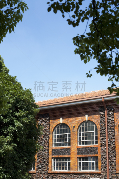 建筑外部,剧院,苏州,垂直画幅,天空,无人,古典式,夏天,2000到2009,工业