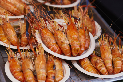 河流,格子烤肉,对虾,巨大的,热,华贵,泰国,酱汁,餐具,动物
