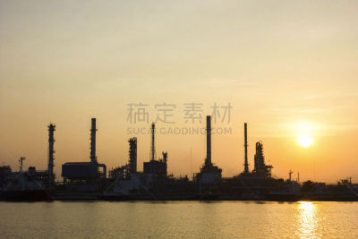风景,炼油厂,化学课,导管连接器,水平画幅,煤气管,能源,夜晚,无人,日出