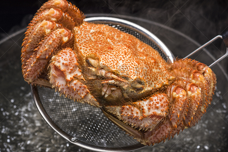 螃蟹,煮食,饮食,水平画幅,无人,日本,生食,海产,北海道,锅