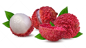 lychee isolated on white