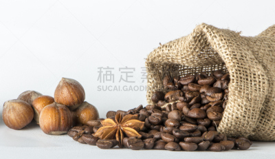 分离着色,画布,白色背景,咖啡豆,穆哈冰淇淋,粗麻布袋,阿拉伯文,家用帐篷,帆布鞋,沙滩椅