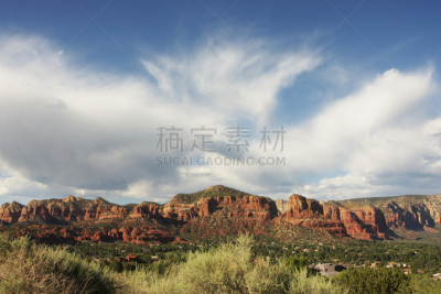 塞多纳,红岩石,亚利桑那,地形,天无绝人之路,红石州立公园,高地,孤峰群,天空,美国西部