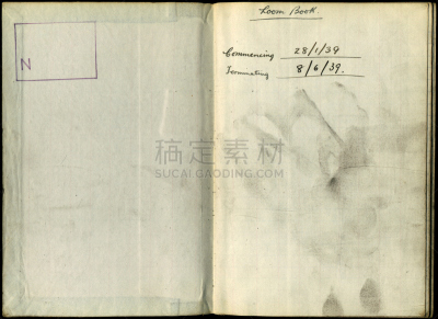 织机,书页,书,开着的,1939,1930,指纹,水平画幅,纹理效果,古老的