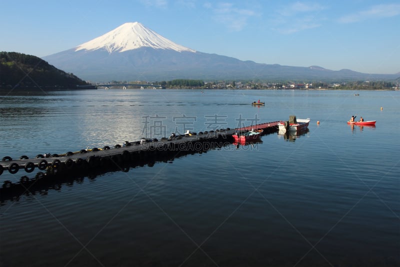 山,富士山,河口湖,水,水平画幅,旅行者,户外,湖,著名景点,季节