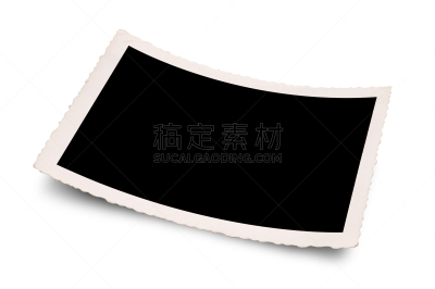 过时的,边框,卷着的,一次成像照相机,快印黑白照,剪贴路径,商务,空的,一个物体,背景分离