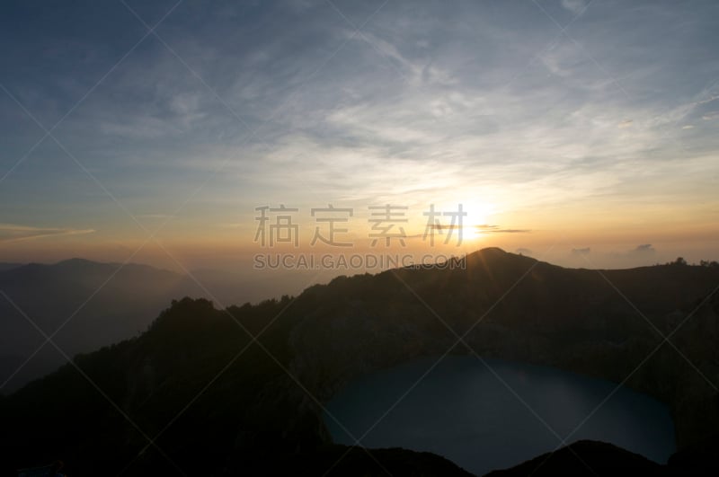 火山,克里穆图火山,印度尼西亚,弗洛雷斯,自然,水平画幅,无人,蓝色,户外,湖