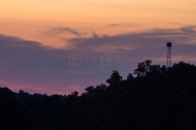 火警观察塔,自然,州立公园,美国,水平画幅,云,地形,无人,夏天,户外