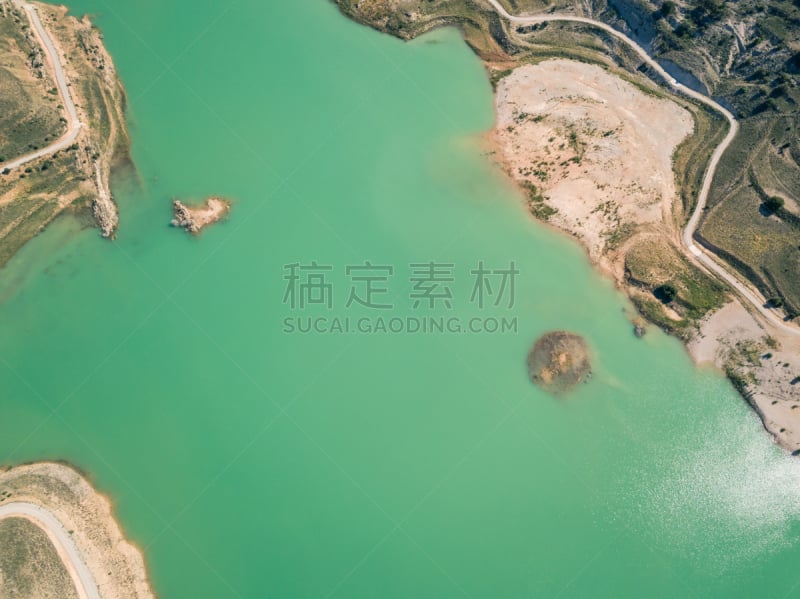 航拍视角,绿河,自然,风景,图像,日光,无人,水,绿松石色,河流