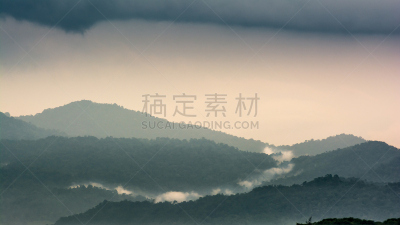 天空,山,谷边,自然,水平画幅,雪,无人,全景,早晨,陡峭