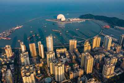风景,珠海,船,航空器拍摄视角,交通,云,4k分辨率,公路,交通方式,现代