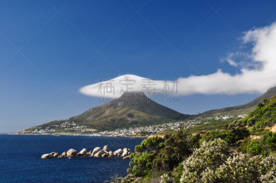 狮头峰,开普敦,南非,克里夫顿海滩,荚状云,克利夫顿,坎普湾,高积云,凸的,水