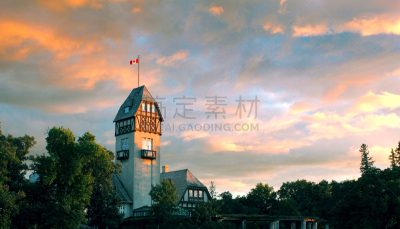 阿西尼博因公园,温尼伯,马尼托巴湖,天空,公园,水平画幅,地形,建筑,无人,古老的