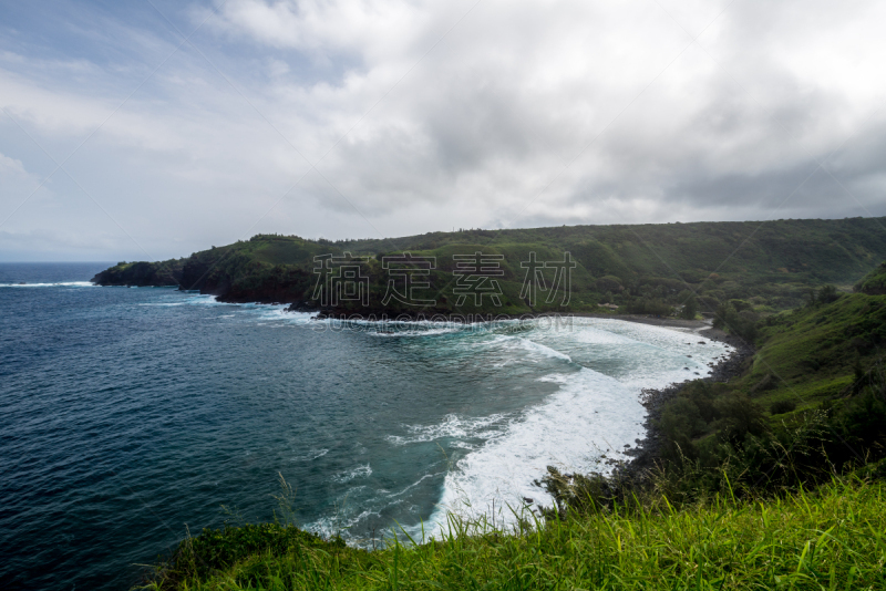 夏威夷大岛,毛伊岛,北部岸,水,天空,美,水平画幅,沙子,捕鲸镇