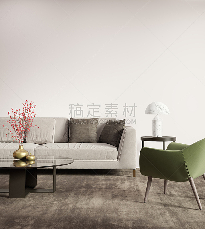现代,沙发,灰色,扶手椅,绿色,垂直画幅,边框,艺术,无人,光