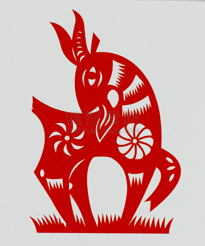 传统,纸,标志,十二生肖,狗,猪,牛,动物,兔子,艺术品