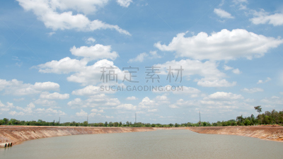 蓝色,水库,天空,现代,在上面,云,地下水,自然,水平画幅,无人