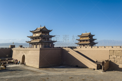 爱丁堡西区,嘉峪关市,了望塔,天空,水平画幅,无人,古老的,户外,大门,过去