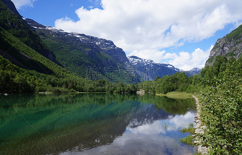 挪威,阿尔泰自然保护区,水,天空,水平画幅,山,无人,夏天,户外,湖