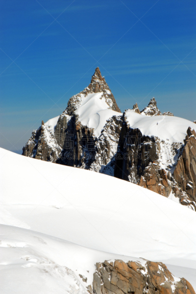 阿尔卑斯山脉,徒步旅行,雪山,米迪正午峰,霞慕尼,垂直画幅,天空,山,雪,无人