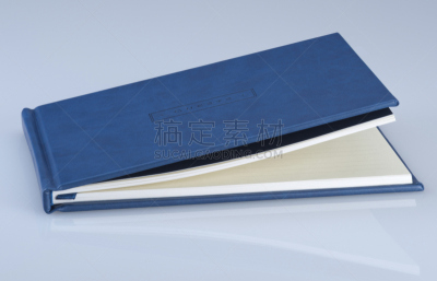 留言簿,白色,无人,书,空白的,简单,图像,水平画幅,蓝色,留白