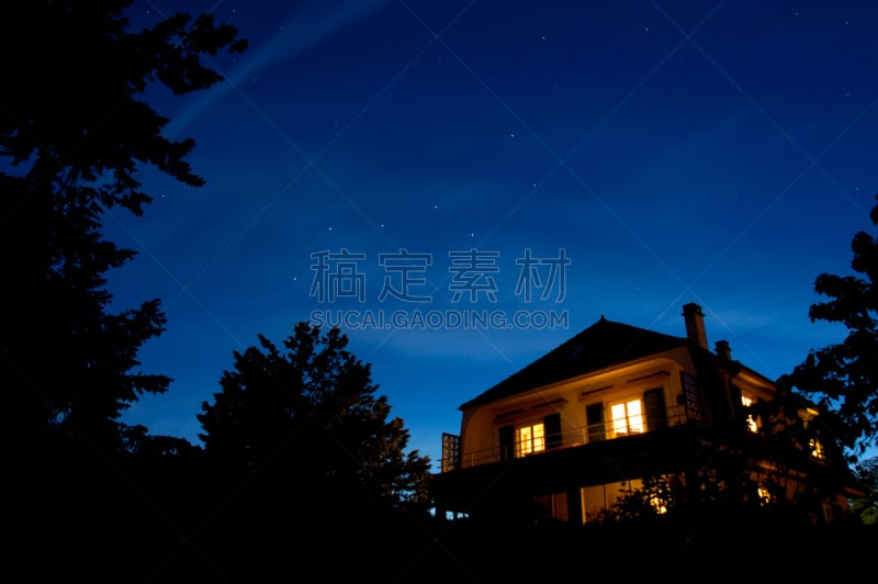 夜晚,星星,黄昏,大熊座,照明设备,窗户,天空,住宅内部,指示棒,热