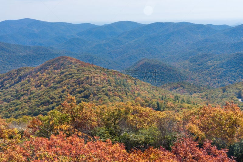 蓝色山脊山脉,乔治亚州,北,季节,秋天,chattahoochee-oconee national forest,阿巴拉契亚山脉,水平画幅,无人,户外