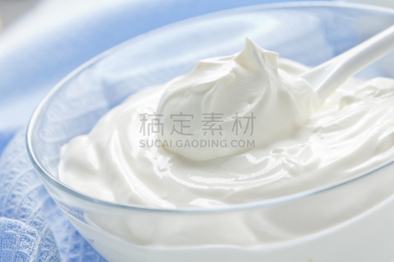 碗,透明,特写,酸奶油,塑胶,汤匙,奶制品,奶泡,奶油,家庭生活