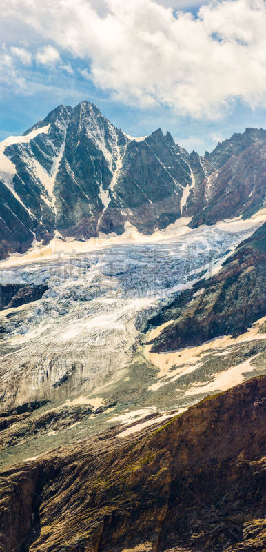 垂直画幅,无人,帕斯特兹冰河,户外,格劳斯格劳克纳山,山脊,高处,奥地利,山,阿尔卑斯山脉