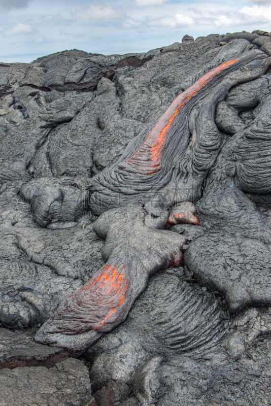 熔岩,特写,普乌欧火山口,结壳熔岩,几劳亚活火山,自然,垂直画幅,地质学,无人,户外