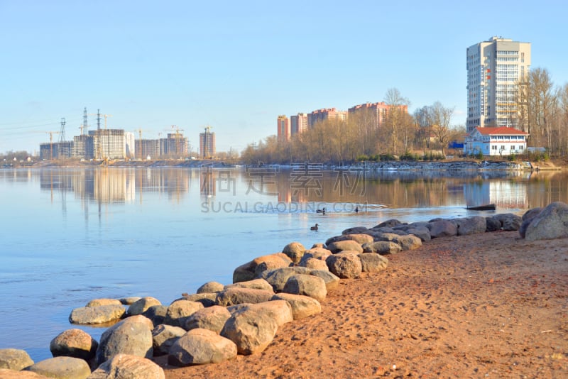 都市风景,彼得斯堡,涅瓦河,圣马洛,自然,水,新的,水平画幅,地形,沙子