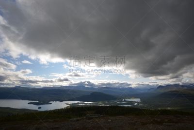 瑞属拉普兰,三角洲,风景,国家公园,萨雷克国家公园,北博滕,瑞典,水平画幅,山,无人