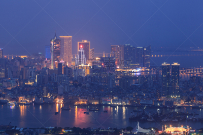 夜晚,珠海,照明设备,天空,高视角,无人,交通,户外,都市风景,建筑业
