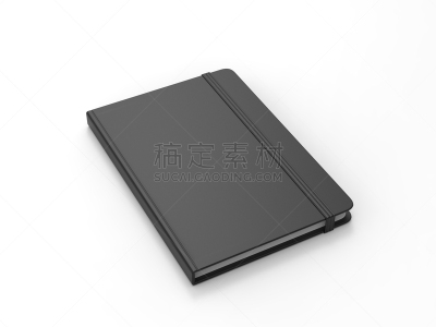 三维图形,绘画插图,空白的,笔记本,轻蔑的,烙铁,正下方视角,橡皮圈,带子,背景分离