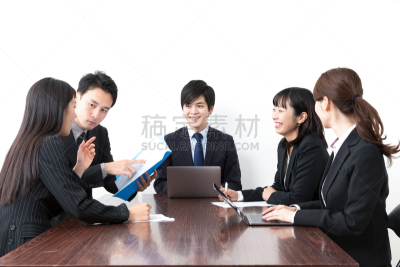 会议,人群,商务,注视镜头,笔记本电脑,少量人群,水平画幅,圆桌会议,套装,商务会议