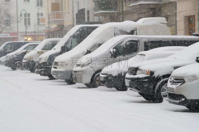 雪,交通,街道,充满的,在下面,暴风雨,气候,吹雪机,冬季服务,水平画幅