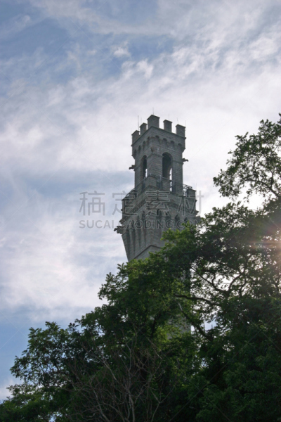 纪念碑,五月花号船,普诺温斯镇,柯德角,垂直画幅,天空,建筑,无人,蓝色,当地著名景点