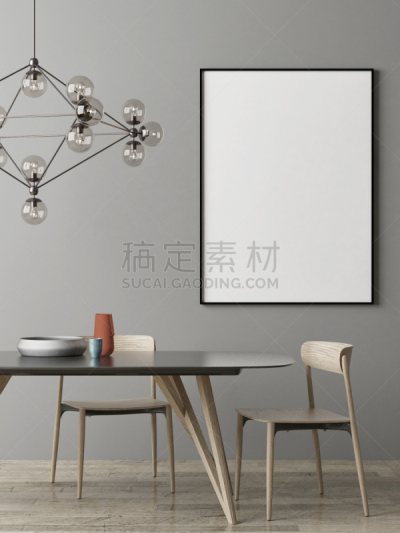 斯堪的纳维亚半岛,住宅房间,轻蔑的,正下方视角,垂直画幅,办公室,人造的,边框,无人