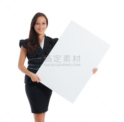 空白的,手,拿着,青年女人,卡片,留白,仅成年人,青年人,人的脸部,信心