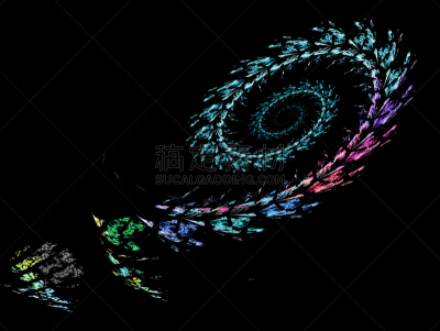 绘画插图,分形,抽象,螺线,黑色背景,梦幻运动游戏,水平画幅,纹理效果,无人,艺术品