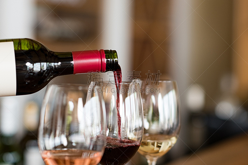 酒瓶,玻璃杯,斟酒侍者,白葡萄酒,淡红葡萄酒,食饮供应,葡萄酒,红色,瓶子,葡萄酒杯
